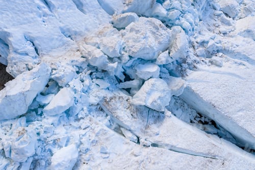Preview: Blue Glacier Ice Field And Jagged Rock Wall In British Columbia Coastal Mountains, Canada