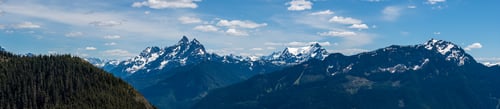 Preview: Snow-Capped Mountain Range Over Fraser Valley Near Chilliwack, BC, Canada