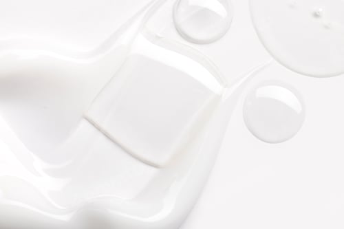 Preview: Samples of Cosmetic Care Products Smear of Cream and Serum Texture on a Light Background