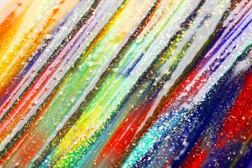 Preview: Colorful nail polish as background, closeup view
