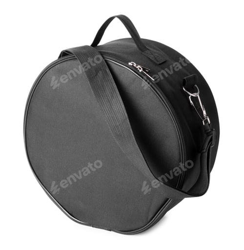 Preview: Black case for steel tongue drum isolated on white
