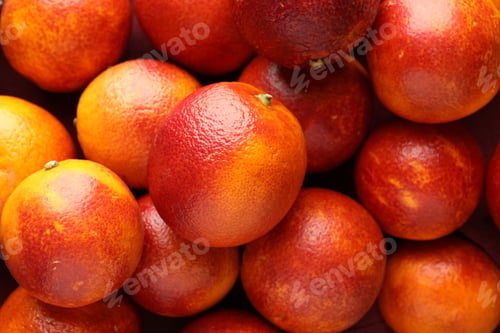 Preview: Ripe Sicilian oranges as background, top view