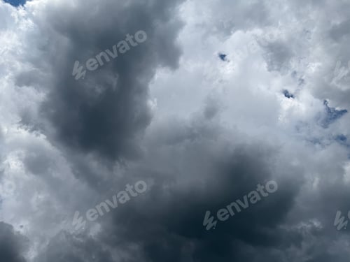 Preview: Sky with grey rain clouds. Beautiful view