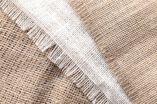 Preview: Different natural burlap fabrics as background, top view