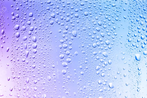 Preview: Glass surface with water drops, closeup view