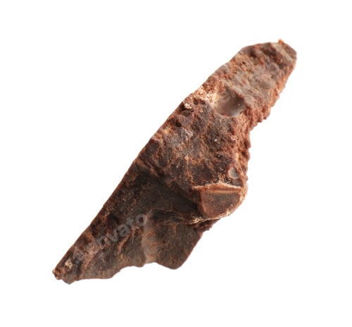 Preview: One natural chocolate chunk isolated on white