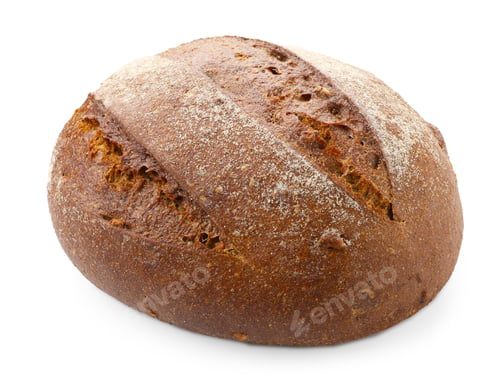 Preview: Loaf of fresh bread isolated on white