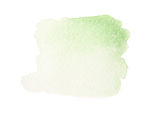Preview: Stroke of light green watercolor paint isolated on white, top view