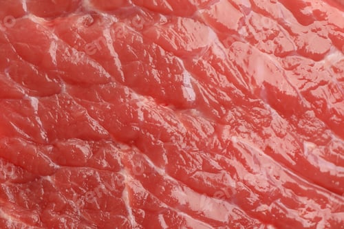 Preview: Raw beef meat as background, closeup view