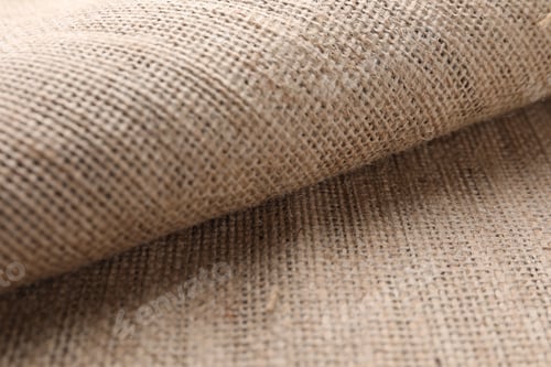 Preview: Texture of burlap fabric as background, closeup
