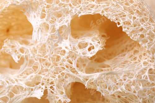 Preview: Loofah sponge as background, closeup. Personal hygiene product