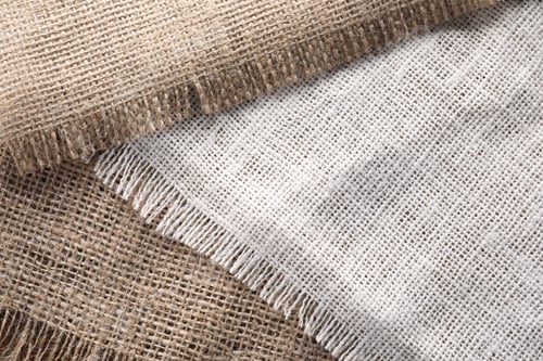 Preview: Different natural burlap fabrics as background, top view