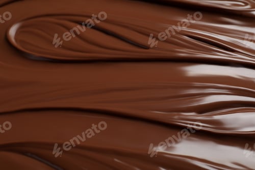 Preview: Yummy chocolate paste as background, closeup view