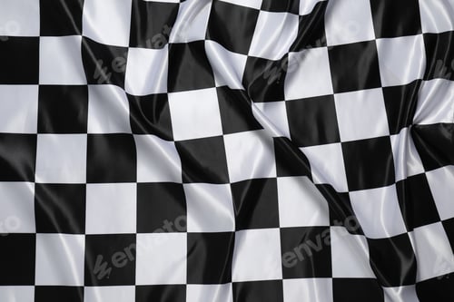 Preview: Checkered satin fabric as background, closeup view