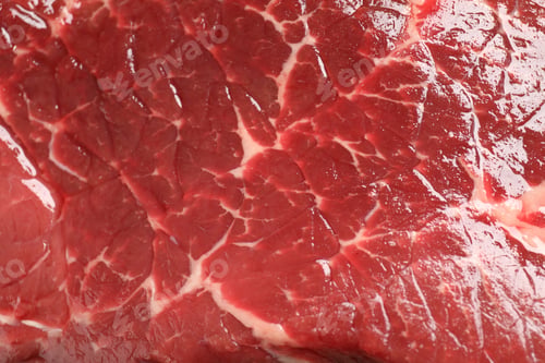 Preview: Raw beef steak as background, top view