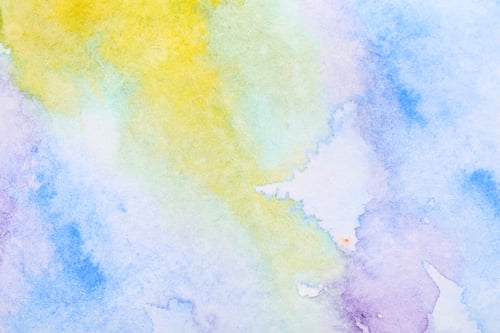 Preview: Beautiful watercolor painting on paper, top view