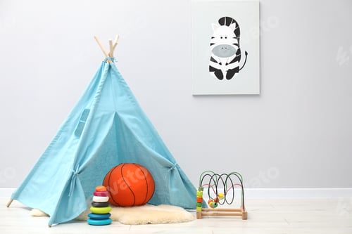 Preview: Wigwam, toys and picture in child's room