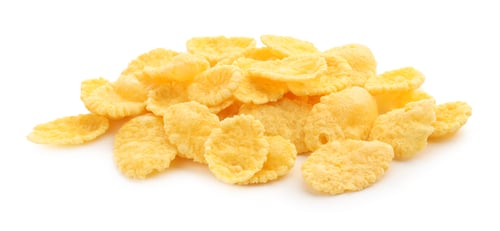Preview: Tasty crispy corn flakes isolated on white