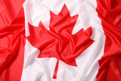 Preview: Flag of Canada as background, top view