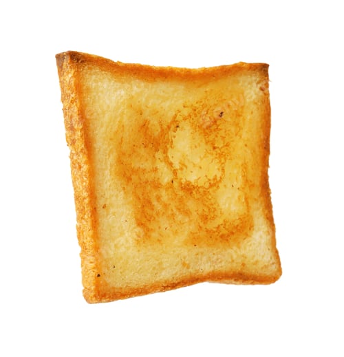 Preview: Piece of fresh toast bread isolated on white