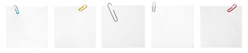 Preview: Many empty paper notes isolated on white, set