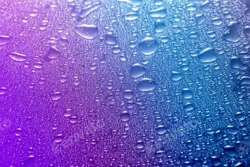 Preview: Glass surface with water drops, closeup view