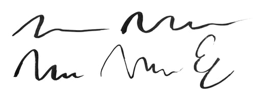 Preview: Black eyeliner. Collection of strokes isolated on white