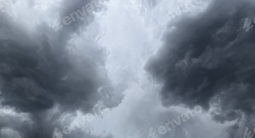 Preview: Sky with heavy rain clouds. Stormy weather
