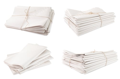 Preview: Blank folded newspapers isolated on white, set