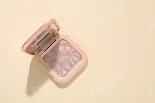 Preview: Highlighter on beige background, top view. Space for text