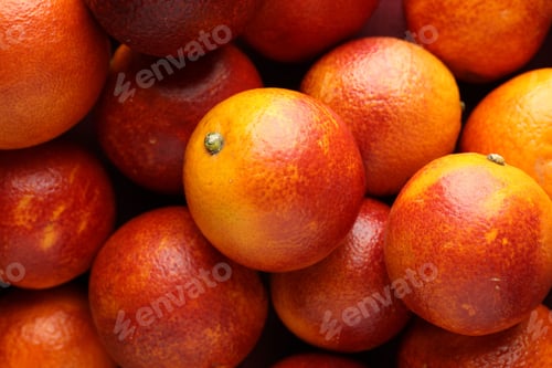 Preview: Ripe Sicilian oranges as background, top view