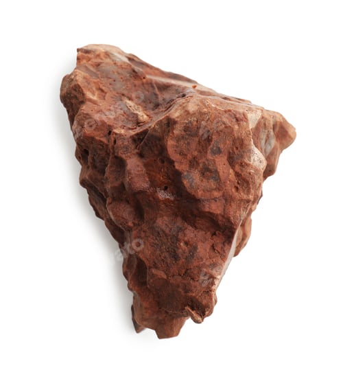 Preview: One natural chocolate chunk isolated on white, top view