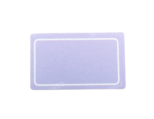 Preview: Lilac sticker with frame isolated on white, top view