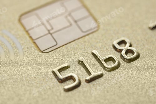Preview: Plastic credit card as background, macro view