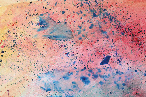 Preview: Abstract colorful watercolor painting on paper, top view