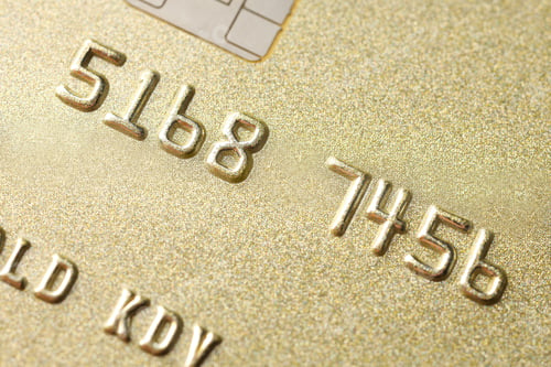 Preview: Plastic credit card as background, macro view