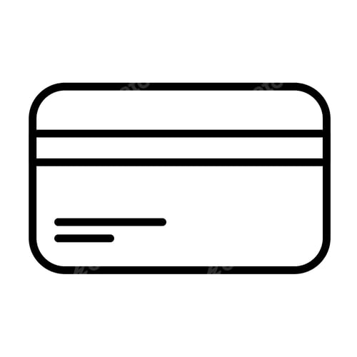 Preview: Icon of bank card isolated on white