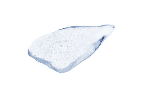 Preview: Piece of clear ice isolated on white