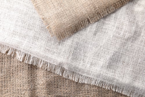 Preview: Different natural burlap fabrics as background, top view