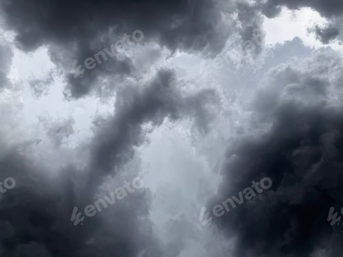Preview: Sky with heavy rain clouds. Stormy weather