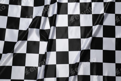 Preview: Checkered satin fabric as background, closeup view