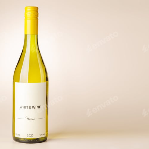 Preview: White wine bottle mockup