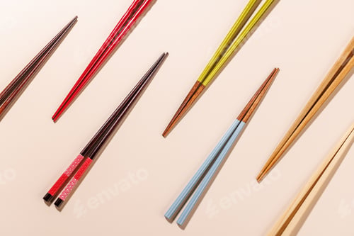 Preview: Assorted Wooden Chopsticks Minimal Pattern