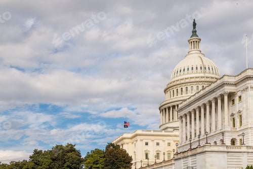 Preview: The U.S. Capitol in Washington, D.C., surrounded by vibrant autumn foliage