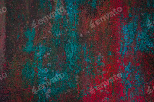 Preview: Abstract texture with red and teal distressed patterns