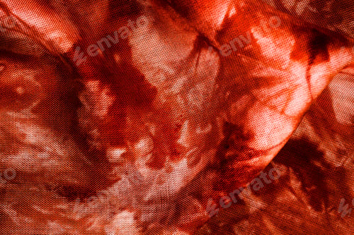 Preview: Macro view of red tie dye fabric texture