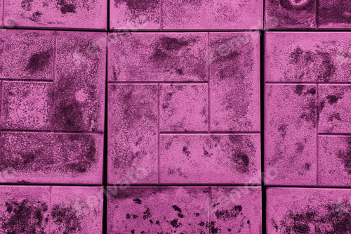 Preview: Pink concrete pavement blocks with textured surface pattern