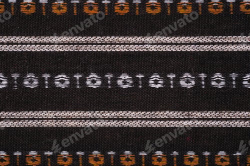Preview: Woven fabric with striped pattern and geometric motifs