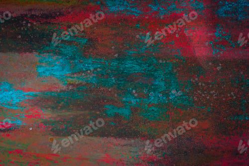 Preview: Rough textured surface with red and teal colors