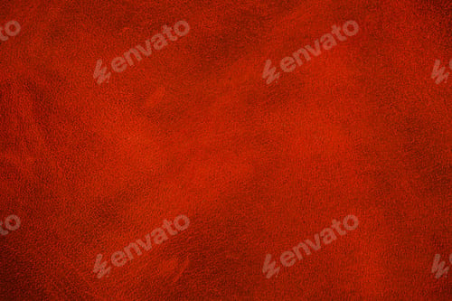 Preview: Red leather texture close up with smooth matte surface for fashion background and upholstery materia
